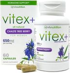 VH Nutrition VITEX+ | Vitex Chasteberry Supplement for Women | Hormonal Balance* and Fertility Support* | 650mg Per Serving of Vitex Berry Extract Powder | 60 Capsules