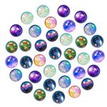 LXBCTOP 36PCS Bouncy Balls, Star and Planet Bouncy Balls for Kids Party Bags, 30mm Space Ball Party Bag Fillers for Kids, Colorful Bouncy Ball for Festival Birthday Gifts