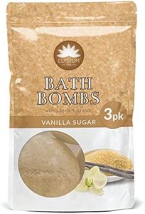 Elysium Spa Vanilla Sugar Triple Bath Bomb Pack, White, 3 Count