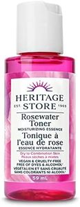 Heritage Store Rosewater Facial Toner | Tones and Refines Pores | Vegan & Cruelty Free | Free of Dyes & Alcohol |59 ml, Clear