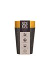 Circular and Co Leakproof Reusable Coffee Cup 8oz/227ml - The World's First Travel Mug Made from Recycled Cups, 100% Leak-Proof, Sustainable & Insulated. (Black & Electric Mustard)