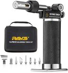 RAVS 14-piece Butane Torch Kit, 8-in-1 Butane Soldering Torch Kit, Cordless Butane Soldering Iron Kit, Multi-Function Micro Torch Kit, Portable Brazing Torch Kit, Kitchen Torch without Butane Fuel