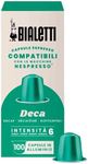 Bialetti Decaf Espresso Capsules 100 Pack – Original Line Compatible Pods, Intensity 6, Light Balanced Decaffeinated Coffee with Spicy and Rounded Flavor