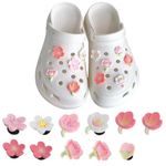 HASTHIP® 11pcs Kawaii Clog Charms Flower Shoe Charms Assorted Flower Girls Slipper Charms Rubber Charms for Clogs Slipper Casual Clogs Decoration Charms Fashion Clogs Charms