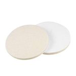 sourcing map 5 Inch Wool Felt Polishing Pad, Buffing Wheel Polish Pad, Flocking Hook & Loop Back for Random Orbital Sander 2pcs