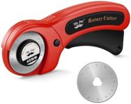 Mr. Pen- Rotary Cutter for Fabric with 1 Extra Blade, 45mm, Fabric Cutter Wheel, Fabric Rotary Cutter, Rotary Fabric Cutter, Sewing Rotary Cutter, Rotary Cutting Tool, Red/Black