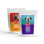 Rawr4Dogs | Freeze Dried Dog Food | Combo Pack - 500gms X 2 Recipes | 1 Kg Makes 3 Kg Meal by Adding Water | Recipe 1: Chicken, Goat and Pumpkin, Recipe 2: Chicken, Buffalo, Carrots