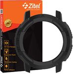 Zitel® Case Compatible with Garmin Crossover Instinct, Soft TPU Full Around Bumper Cover Shell (Without Screen Protector) - Black