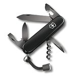 Victorinox, Spartan Onyx Black, Swiss Army Pocket Knife, Medium, Multi Tool, Camping, 13 Functions, Blade, Corkscrew, Can opener