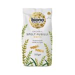 Biona Organic White Spelt Fusilli Pasta 500g (Pack of 10)