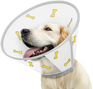 Supet Cône pour chien après chirurgie - Cône souple pour chiens de grande taille et moyenne - Collier conique confortable contre les fuites - Collier de récupération réglable pour animaux de compagnie