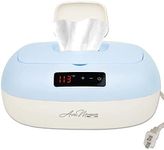 Avec Maman La Caresse Baby Wipe Warmer - Baby Essentials for Boys - Wet Wipe Dispenser - Adjustable Heat Settings Digital Display - Blue - Calentador de Wipes para Bebes - Ideal for Baby Shower