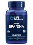 Life Extension, Omega Foundations, ,Mega EPA/DHA, 120 Softgels