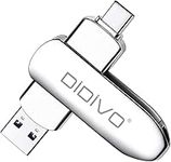 DIDIVO 128GB USB C Memory Stick USB 3.0 Type C Dual OTG Flash Drive USB C Flash Drive High Speed Metal Thumb Drive Pen Drive Memory Stick for PC, Tablet, Mac, MacBook,USB-C Smart Phone