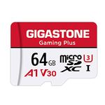 Gigastone 64GB Micro SD Card with Adapter, U1 C10 Class 10, Full HD Available, Micro SDXC UHS-I Memory Card