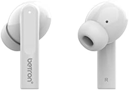 Betron Wireless Earbuds - Bluetooth Earphones with Microphone, Auto Pairing for Calls and Music Compatible with iPhone Samsung Sony Smartphones Tablets and Laptops