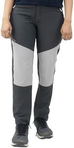 GOKYO Sahyadri Ultralight Rock Climbing & Trekking High Rise Pants - Women 4 Way Stretch Dry Fit Ultralight Ideal for Warm Weather -3 Zipper Pockets -Charcoal-32 Grey