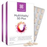 Healthspan Multivitamin 50 Plus | Advance Multivitamin for over-50's | Immune Health Support | 13 Vitamins & 12 Minerals | Ginkgo Biloba & Citrus Bioflavonoids | Vegetarian (180 Tablets)