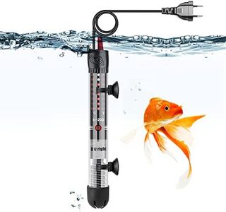 DoRight Chauffage d'Aquarium 50W, Chauffage en Verre Submersible Température Réglable Chauffe-Aquarium avec Ventouse Thermomètre Intégré Régulateur de Température Externe pour Aquarium 20L-60L