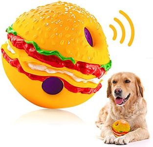 Five Thousand Years Large Hamburg Interactive Dog Toys Ball, Squeaky Dog Toys Ball, Durable Chewing Ball for Training Teeth Cleaning Herding Balls Indoor Outdoor Safe Dog Gifts for Medium Large Dogs