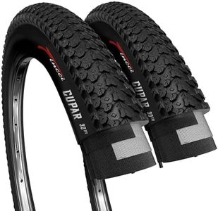 Fincci Сubiertas MTB 26 - Par Plegable Neumáticos Bicicleta Carretera 26 x 2,125 Pulgadas 57-559 Gomas Cupar para MTB Bici, Eléctrica Montaña Hibrida Bici - Paquete de 2