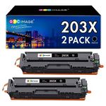 GPC Image Toner Cartridges Replacement for HP 203X 203A CF540X CF540A Compatible with Color Laserjet Pro MFP M281fdw M281fdn M280nw M254dw M254nw M254dn(Black, 2-Pack)