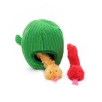 ZippyClaws Burrow - Interactive Plush Cat Puzzle Toy with Refillable Catnip Miniz, Perfect for Mental Stimulation, Hide-and-Seek Games, and Hours of Fun for Kittens and Cats - Snakes in Cactus