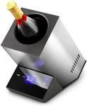 Modern Innovations Electric Wine Chiller, Single Bottle Wine Cooler in Stainless Steel, 750ml Wine Bottle Chiller, Rapid Beverage, Champagne, Drink Chiller, Gifts for the Wine Lover, Wine Coolers