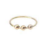 Stack Rings for Women, Thin Stacking Rings, Stacked Rings for Women, Stackable Rings (Gold, Anxiety)