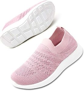 Apawwa Zapatos para NiñAs Y NiñOs, Zapatos Transpirables para NiñOs Zapatos Informales Ligeros Zapatillas Deportivas para NiñOs Y Atletismo ZC32 Color Pink Size 33