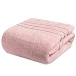 Towelogy Extra Large Bath Towels for Adults 90x140cm 100% Egyptian Cotton Zero Twist Absorbent & Super Soft Hotel Quality | Ecofriendly Oeko-Tex Certified (Blush, 1)