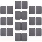DORMICO Reusable Rug Gripper Sofa Cushion Fasteners, Washable Rug Pads Carpet Stickers, Fixed Rug Pads Non-Slip for Wooden & Hard Floors, Floor Mats, Tile Floors, Carpets 8cm X 6cm, Grey, Pack of 20