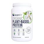 LEANFIT ORGANIC PLANT-BASED PROTEIN, Natural Vanilla - Vegan, Soy Free, Gluten Free, Dairy Free, Sugar Free - 21g Protein, 30 Servings, 1.02kg Tub