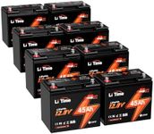 LiTime 8 Pack 12V 45Ah Group U1 LiFePO4 Battery, Low-Temp Protection, Built-in 45A BMS Wheelchair Lithium Battery, 576Wh Energy for Jazzy Select 6 Electric Wheelchair, Mobility Scooter, Trolling Motor