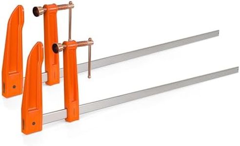 Jorgensen 48-Inch Deep-Reach Throat Bar Clamp, Bar Clamps for Woodworking & Welding, 9-Inch Extra Deep Throat Depth, Wood Clamps with 1200 lbs Clamping Force, 2-Pack