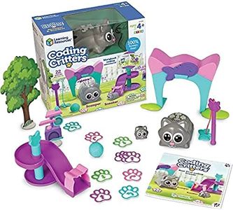 Learning Resources Coding Critters Scamper & Sneaker - 22 Pieces, Ages 4+ Educational Learning Games, Screen-Free Early Coding Toy for Kids,