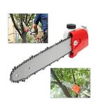 SADAIV NIPUN Chain Saw Attachment for Brush Cutter Pole Saw Attachment for Grass Cutter for 28mm Rod Pipe and 9 Teeth Shaft 1Ft Gaid Bar Size-45x10x10