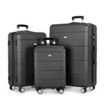 LUGG Travel Suitcase Set Jetset 3-Piece Hard Shell Luggage, 20" 25" 28" Strong & Lightweight with Secure TSA Lock, Smooth 360° Wheels, Internal Pockets - Airline Approved