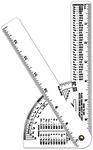 Pipe Caliper/Diameter Caliper and Ruler - Fractional - 3 Pack - White Styrene