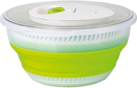 Emsa Basic Faltbare Salatschleuder, kunstoff, transparent/grün, 4 Liter