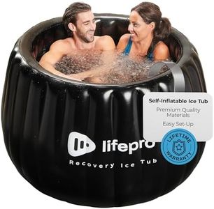 Lifepro 2-Person Portable Ice Bath Tub for Athletes XL - Self-Inflatable Ice Bath Tub for Adults- Foldable Ice Pod Cold Plunge Tub for Outdoor Ice Bath - Durable Ice plunge Tub for Ice Baths at Home