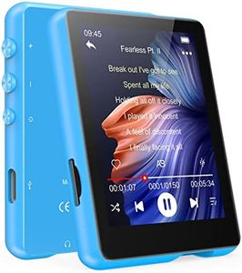Lecteur MP3 Bluetooth 5.3, MECHEN 2.4" Tactile Baladeur 32Go Numérique Lecteur Musique HiFi Audio USB Sport avec Radio FM Haut-Parleur,Carte TF Jusqu’à 128Go
