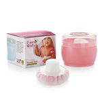 BeeBaby Premium Powder Puff with Conatiner for Baby (Pink,Pack of 1)