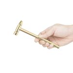 AIYIBEN Hammer Mallet, 6-in-1 Miniature Copper Tool with Stainless Steel Handle, Includes 4 Screwdrivers, Lightweight and Compact, Gold