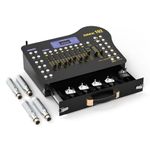 DMX Controller, 192 Channel DMX512 Controller with Drawer, Wireless DMX 4 Receivers/Transmitter, Suitable for Simultaneously Controlling 4 Lights, Party, Moving Head, Halloween