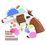 Plastic Toy Guns for Boys, Foam Blaster Revolver Toy Gun with Two Types of Foam Darts, Outdoor Backyard Games, Pretend Play Gifts for Adults Kids