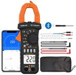 Multimeter Clamp Meter, TRMS 6000 Counts Kethvoz Bluetooth Digital Clamp Multimeter AC/DC 400A, Auto Range NCV Voltage Current Tester with Continuity Buzzer Test Ohm Hz Diode Temperature 7200APP