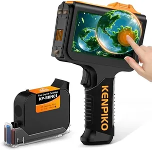 Kenpiko Handheld Inkjet Printer,2025 Newly KP-N01 Handheld Printer Gun 0.5 Inch Nozzle with 4.3’’ Fingertip-Instant Touchscreen,Portable Inkjet Printers with 42ml Quick-Drying Ink Cartridge for Logo