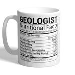 I Love Mugs - Geologist - Nutritional Facts - Geology Mug, Ceramic, 11fl.oz.