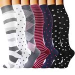 DRESHOW Compression Socks For Men & Women Best Support for Athletic Running Flight Travel Cycling